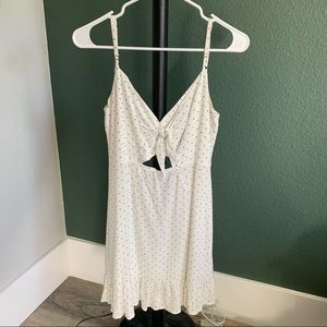 White flowy mini dress